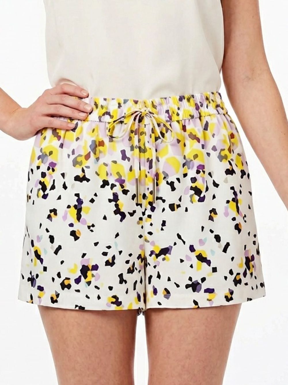 DIANE VON FIRSTENBERG | DVF Silk Abstract Patterned Shorts Women’s Size 2